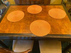 lot 185 image: Dinning Room Table with 4 chairs and 2 leaves