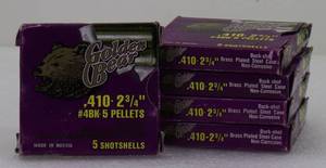lot 8 image: 25 Golden Bear .410 2-34 #4BK 5Pellets