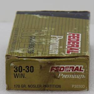 lot 16 image: 1box Federal Premium .30-.30 170gr Nosler Partition