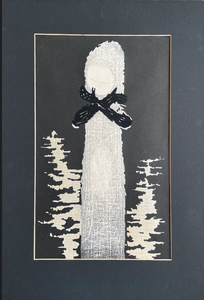 lot 19 image: Rare oban size by Kaoru, Kawano (1916 - 1965) self titled Sylvan or Girl With Gloves this limited addition wood block print in excellent condition.