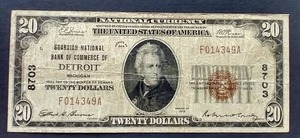 1929 $20.00 Note - Detroit