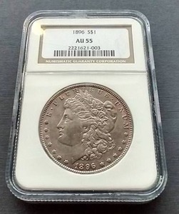 1896 Morgan Dollar - AU 55