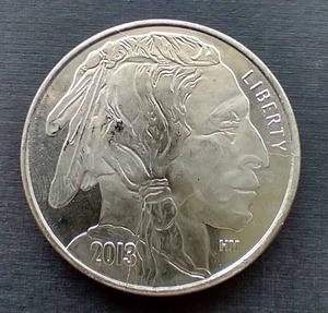 2013 1 Oz. Buffalo Silver Round