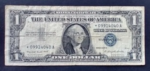1957-A Blue Seal Silver Certificate - Star Note