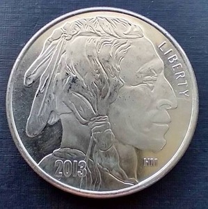 2013 1 Oz. Buffalo Silver Round