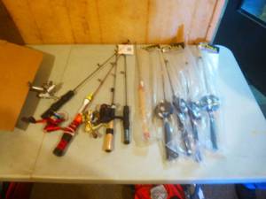 Assorted Ice Fishing Poles
