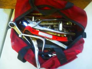 Wood Tool Box & Assorted Wrenches