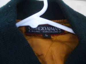 Giorgio Armani Leather Jacket Gray