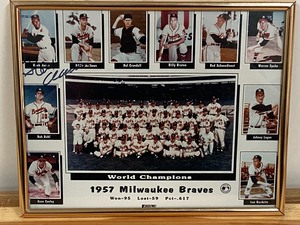 Autographed Hank Aaron Photograph