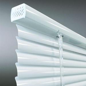 lot 602 image: Hampton Bay White Cordless Room Darkening 1 in. Aluminum Mini Blind for Window - 47 in. W x 48 in. L