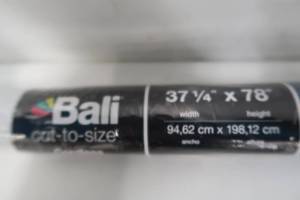 lot 634 image: Bali Cut-to-Size  White Cordless Room Darkening Fade resistant Roller Shades 37.25 in. W x 78 in. L