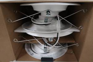 lot 635 image: EcoSmart 6 in. White Integrated LED Recessed Trim (4-Pack), 2700K Soft White