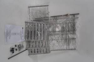 lot 660 image: Glacier Bay Slat Style 14 in. W x 11 in. D x 58.5 in. H Towel Tower in Nickel