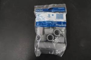 lot 673 image: Carlon 12 in. PVC Standard Coupling (12 Packs of 15Case  180 Total Pieces)