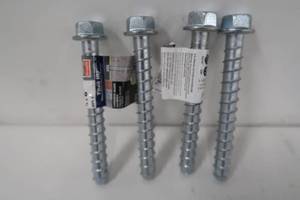lot 684 image: Simpson Strong Tie Titen HD 58 in. x 6 in. Zinc-Plated Heavy-Duty Screw Anchor - Set of 4