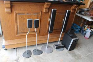 lot 39 image: Lot of (7) Stereo Equipment - Sony Stereo Speaker System SS-WS74 (x6) and Realistic Cardioid Condenser Wired Microphone (x1)