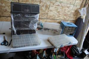 lot 45 image: Lot of (5) Parts Organizers, Misc. Hardware