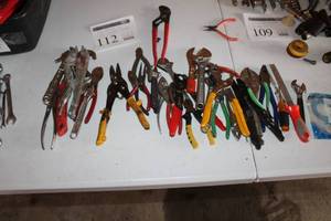 lot 112 image: Hand Tools - Pliers, Snips and Cutters, Adjustable Wrenches, Crescent Wrenches, Metal File