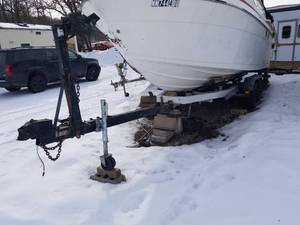 lot 5 image: Spartan Boat Trailer Dual Axle 34 - This item is sold AS-IS For PARTS  REPAIR Only