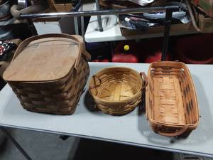 lot 43 image: 2-Longaberger Baskets, Other Picnic Basket