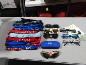 lot 51 image: Sunglasses, Readers, Cases, Bandanas