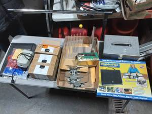 lot 56 image: Large Lot Of Office Supplies, Electric Sharpener, NEW Pencils, File Box, Organizers, Envelopes, Clip Boards, More