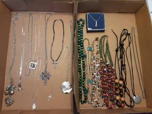 lot 33 image: 18-Assorted Necklaces (1-Sterling Silver With Genuine Sapphires)