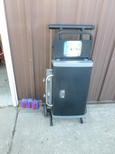 Blue Rhino propane griddle folds up. New uses 1 lb bottles or 20lb tanks. As shown.
