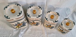 lot 53 image: Charming Four Piece Canister Set