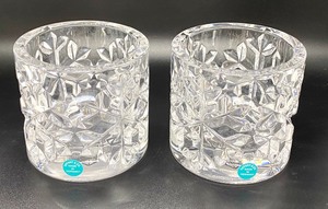 lot 66 image: Pair of Tiffany & Co Glass Candle Holders