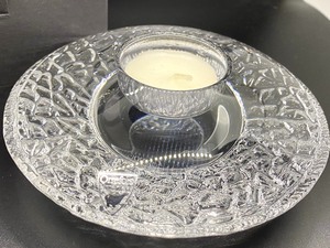 lot 72 image: Two Orrefors Candles Holders by Lars Hellsten