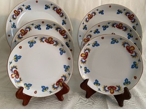 lot 86 image: Six Porgsgrund Plates- Farmers Rose