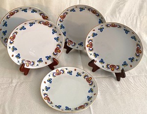 lot 87 image: Five Porsgrund Farmers Rose Plates