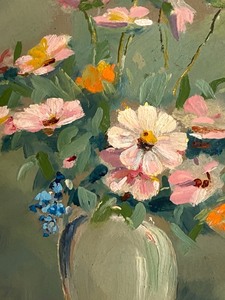 lot 109 image: Framed Oil on Canvas- Floral