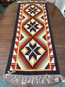 lot 107 image: Beautiful Vintage Woven TextileTable Runner