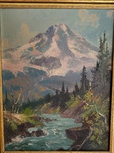 lot 115 image: Vintage Oil on Board Scenic Painting