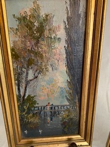 lot 116 image: Two Scenic Oil on Board Paintings