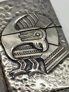 lot 132 image: Sterling Lighter (Peru) with Aztec Bird Design