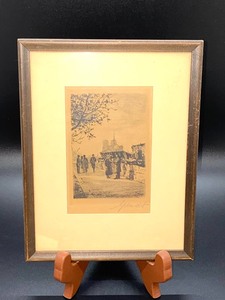 lot 144 image: Small Framed Antique Etching