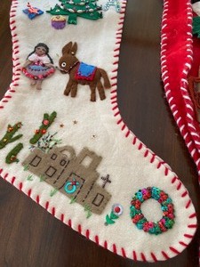 lot 159 image: Two Antique Christmas Stockings and More