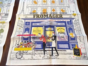 lot 172 image: Four Decorative Kitchen Towels made in France