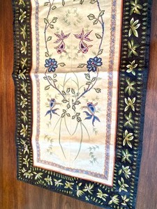 lot 176 image: Antique Chinese Silk Embroidery Koi Fish Design