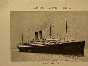lot 204 image: Ephemera White Star Line R.M.S. Adriatic Abstract of Log