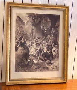lot 222 image: Framed Vintage Etching