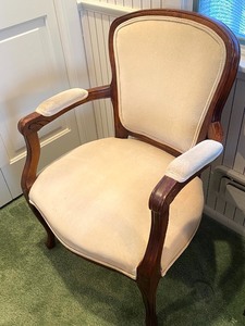 lot 220 image: Vintage UpholsteredWooden Armchair