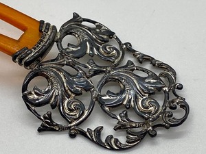 lot 231 image: Victorian Sterling Silver Hair Comb