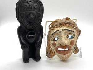 lot 273 image: Museum Copy of a Mask and a Figurine