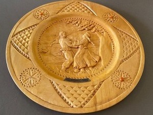 lot 299A image: Carved Wooden Norwegian Tray