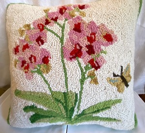 lot 309 image: Two Decorative Floral Themed Throw Pillows