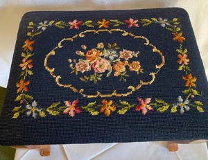 lot 319 image: Embroidered Stool